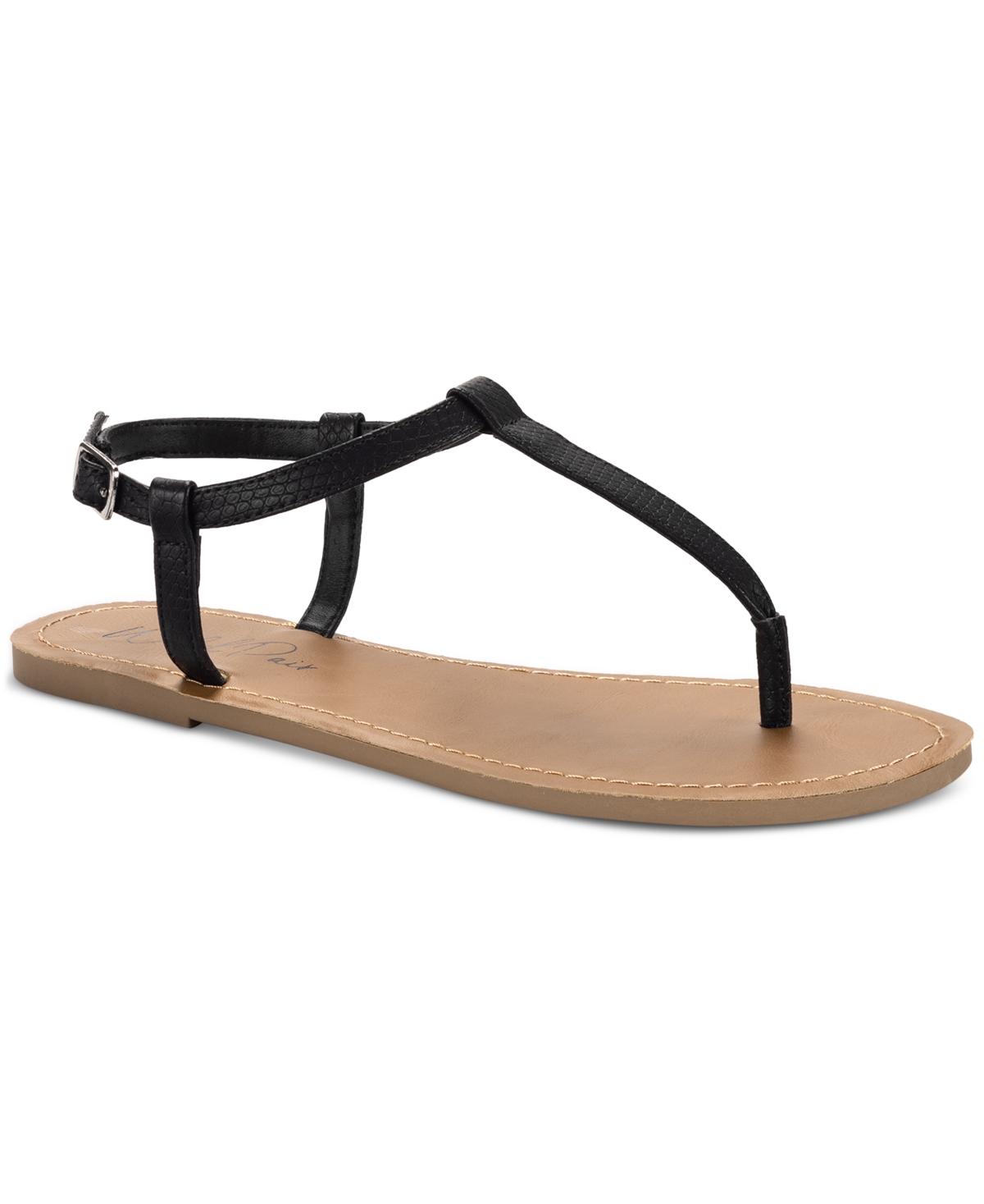 Shop Wild Pair Women's Krisleyy Flat Sandals, Exclusively At Macy's In Black