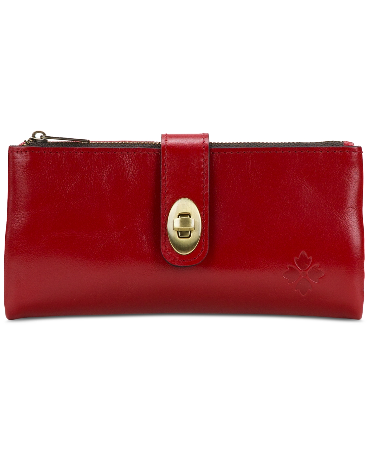 Patricia Nash Annesley Leather Wristlet In Rosewood