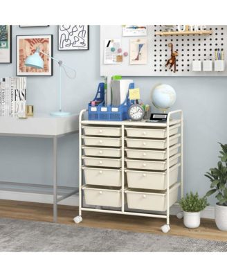 12 Drawers Rolling Cart Storage Scrapbook Paper Studio