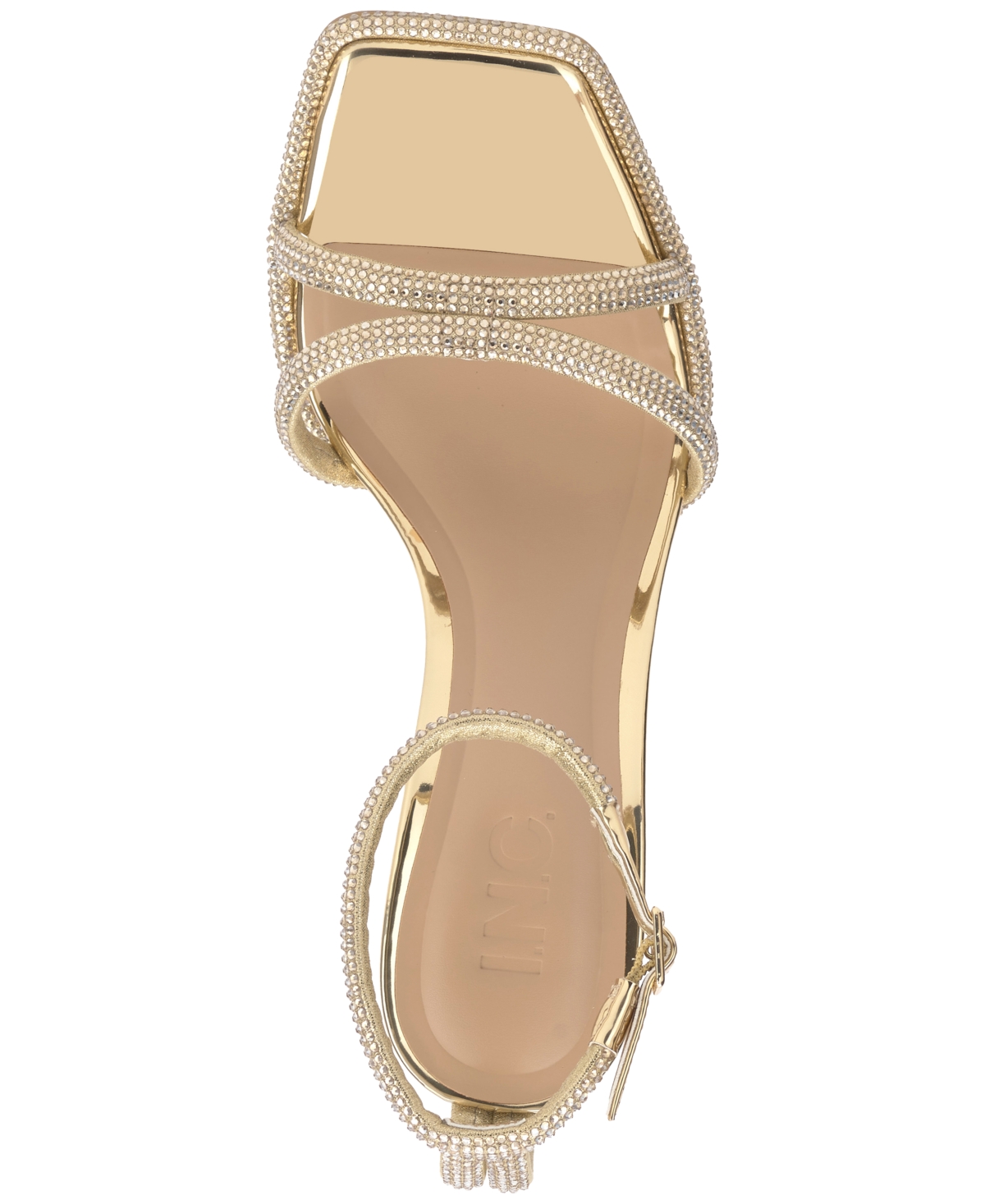 Shop Inc International Concepts Women's Tahara Evening Sandals, Exclusively At Macy's In Gold Bling