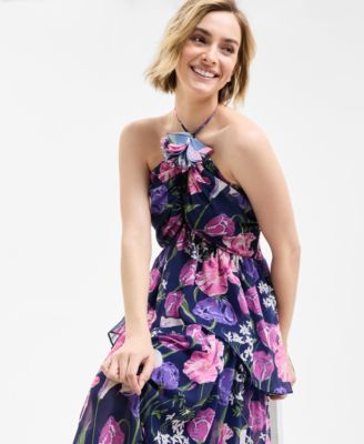 Flower Show Floral-Print Halter Dress, Exclusively at Macy's