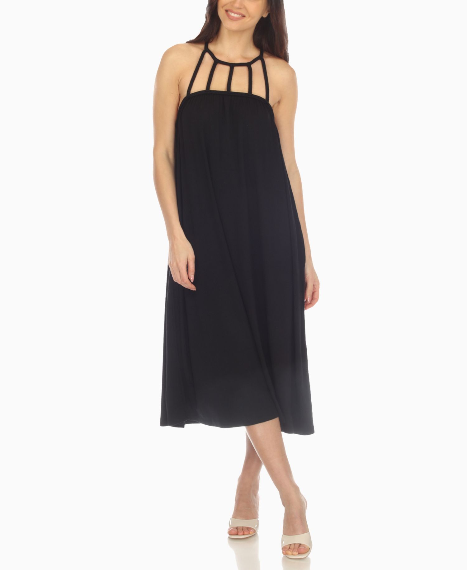 Women's Braided Strap Midi Dress
