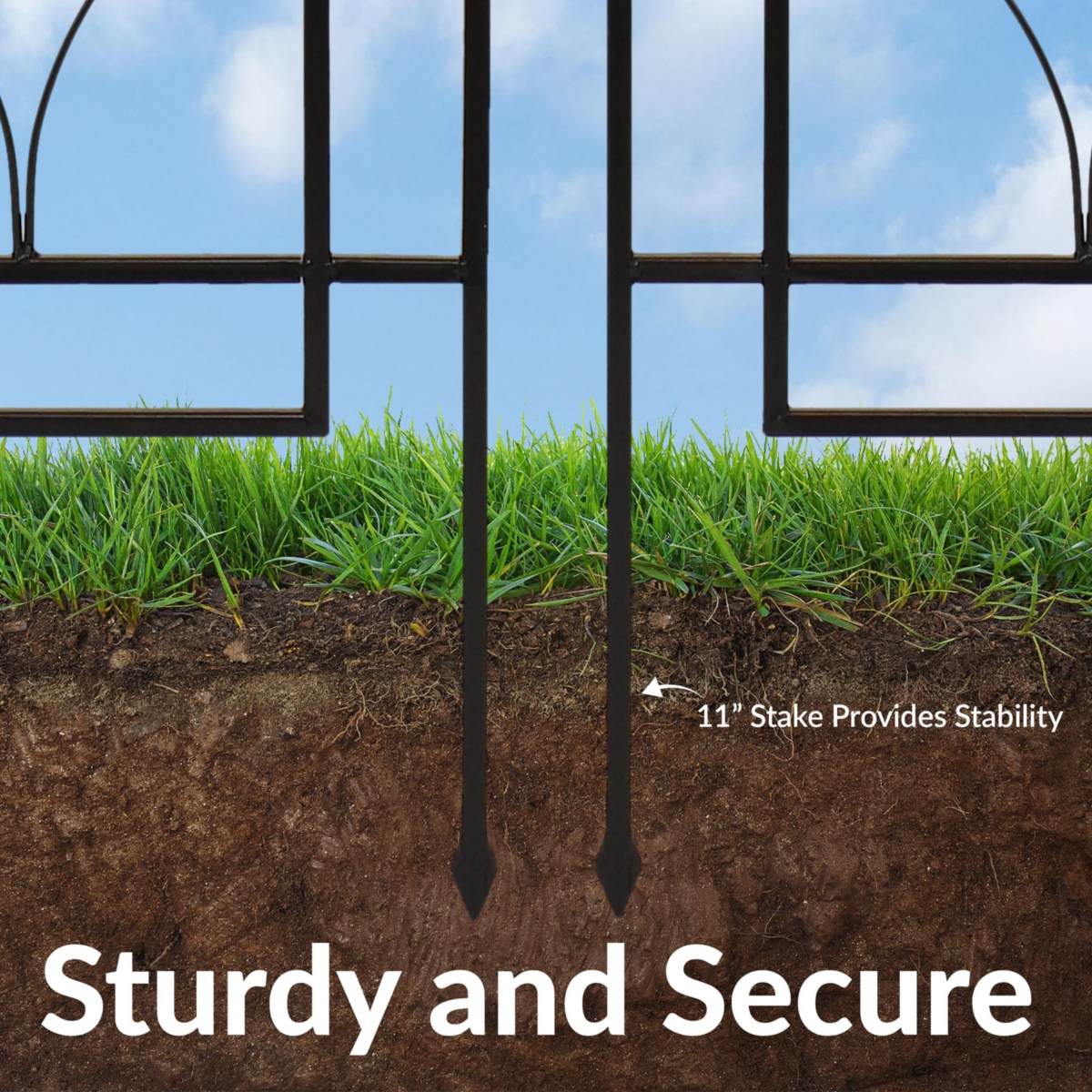 Decorative Steel Metal Chic Diamonds Design Garden Trellis - Black - 2-Pack