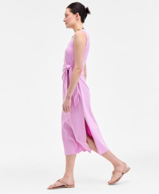 Women's Side-Tie Tank Midi Dress, Exclusively at Macy's