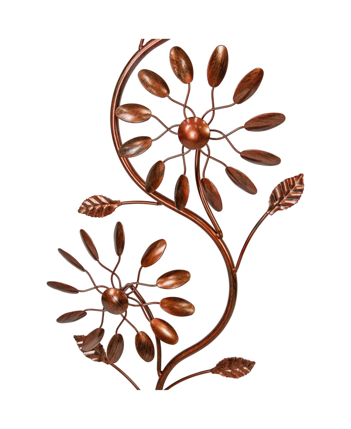 Twirling Twigs Powder-Coated Iron Wind Spinner - 48" H - Copper