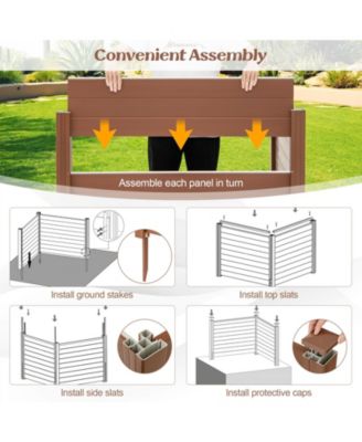 Outdoor Privacy Screens Fence Panels with Long Stakes Durable and Secure Garden or Patio Dividers
