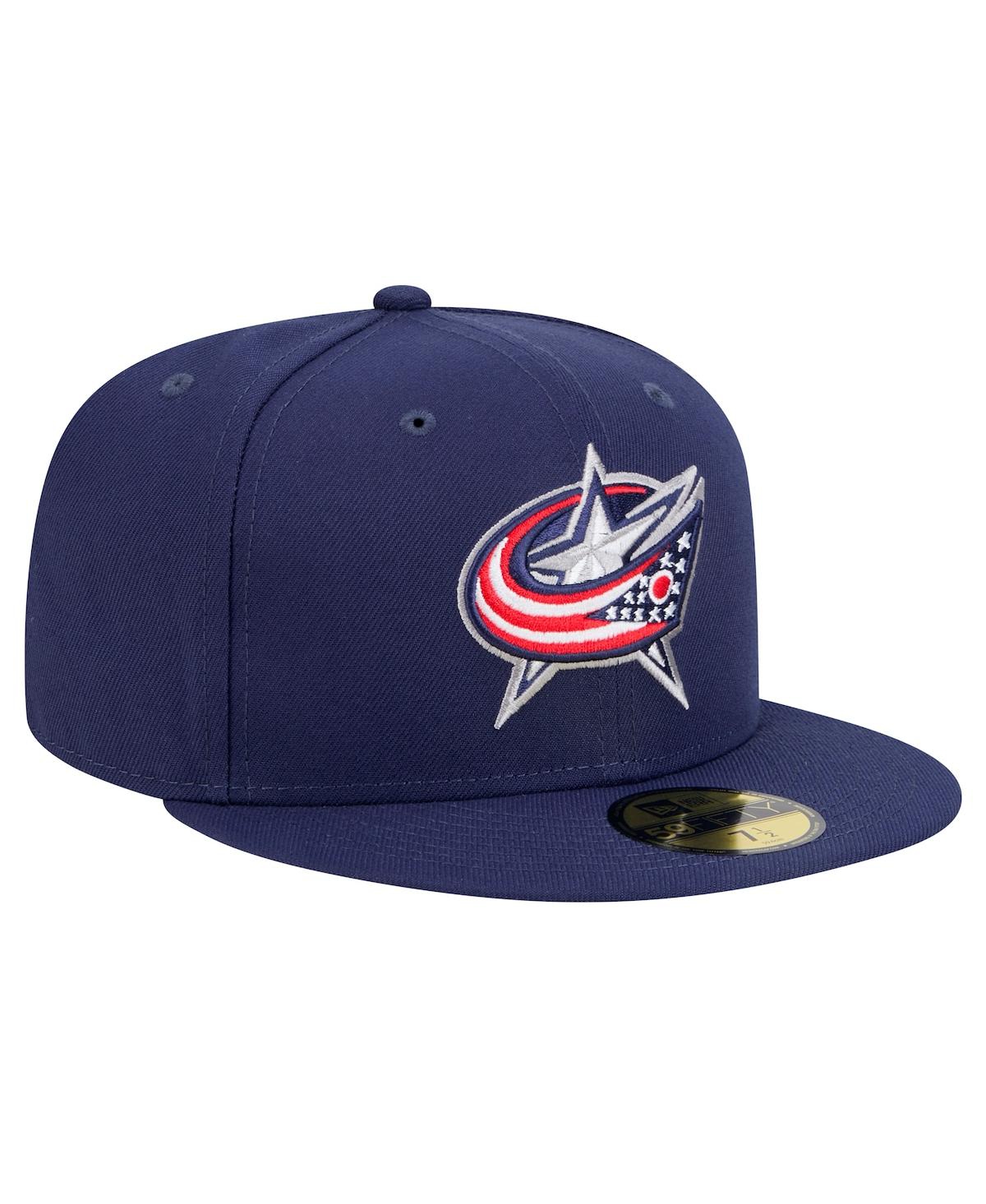New Era Men's Navy Columbus Blue Jackets Core 59fifty Fitted Hat In Navy