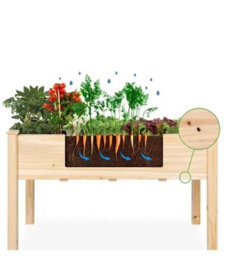 Farmhouse Raised Garden Bed Elevated Planter Stand for Outdoor Gardening