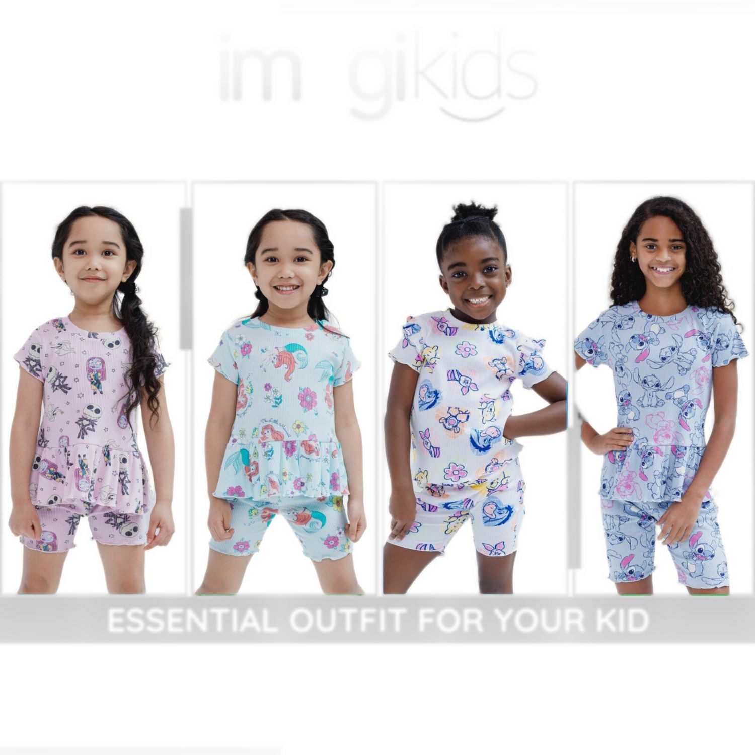 Baby Girls T-Shirt and Bike Shorts Outfit Set