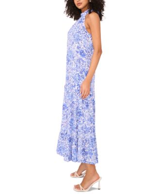 Женское макси-платье без рукавов на бретельках с принтом от MSK