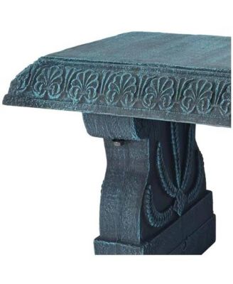 Fiber-Clay Resin Outdoor Garden Bench in Stone Finish