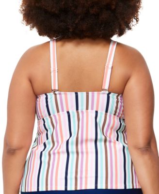 Модный танзанийский топ-танкини с бантом и плавки-бикини Costa большого размера Raisins Curve