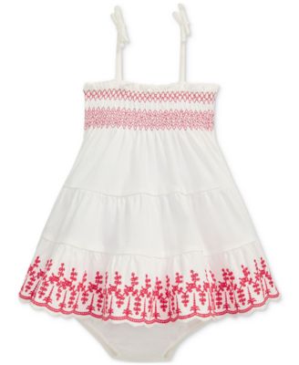 Polo Ralph Lauren - Baby Girls Smocked Eyelet Dress