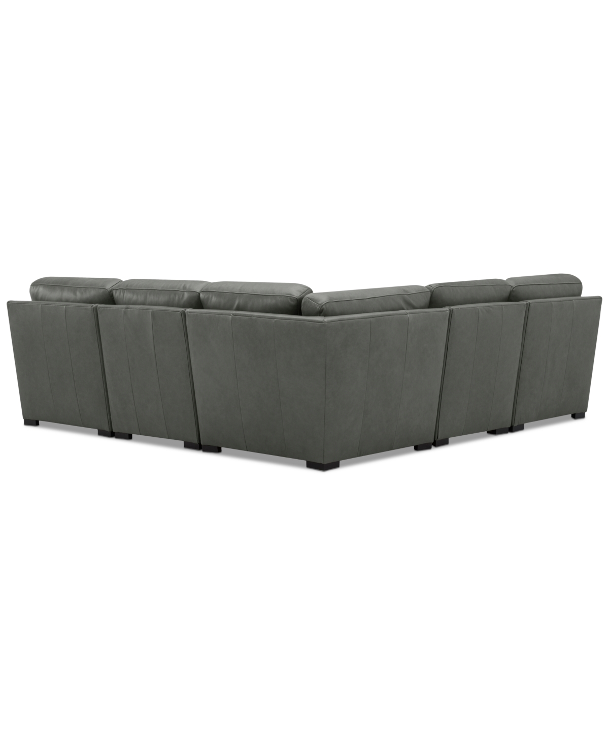 Macy's Radley Roll Arm 104" 5-pc. Leather Square Corner L Sectional, Exclusively At