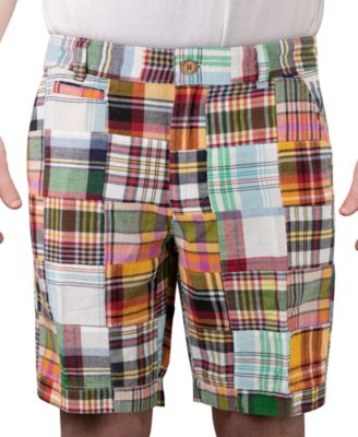 Men's Acid Wash Madras 9" Shorts