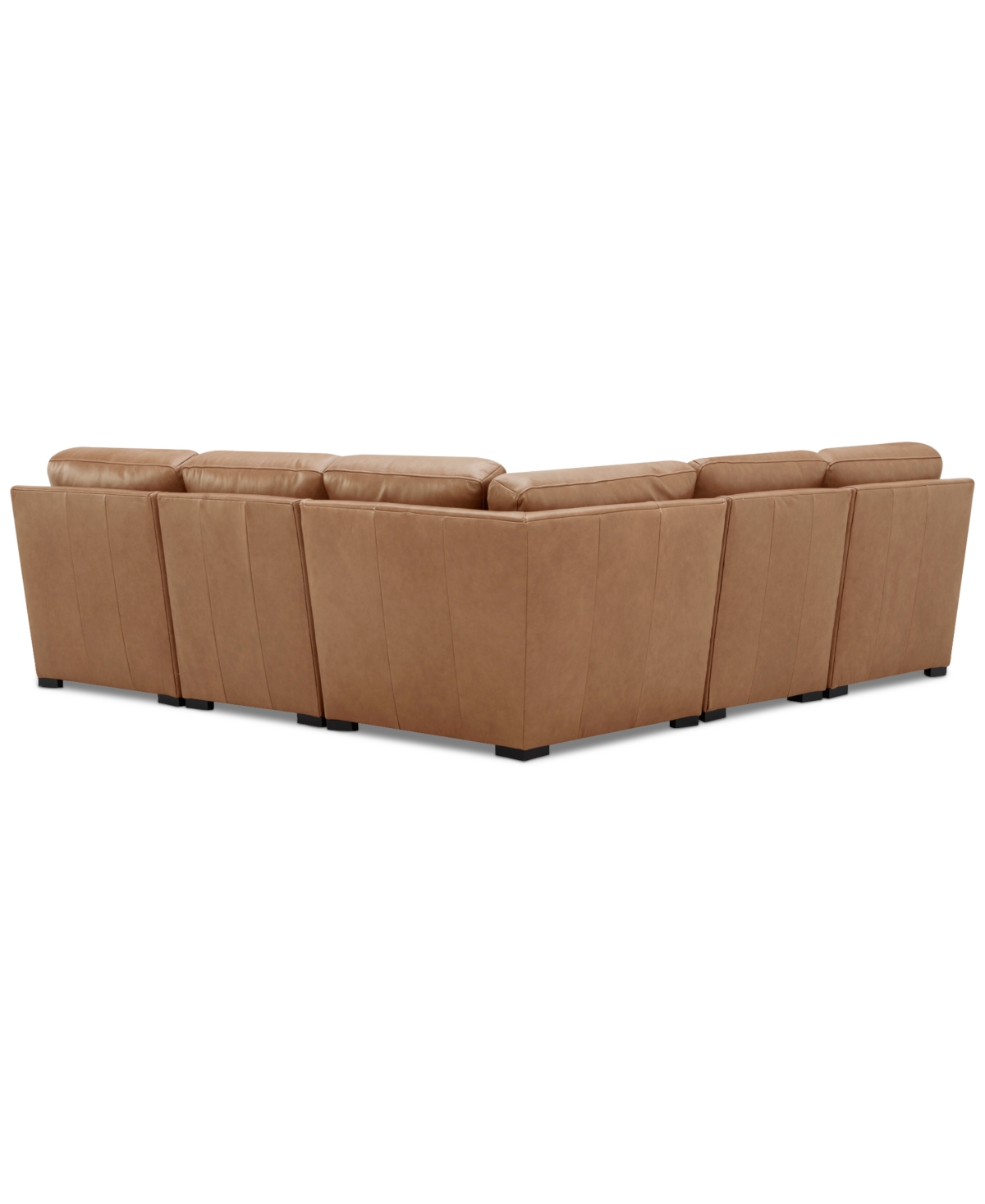 Macy's Radley Roll Arm 145" 6-pc. Leather Wedge Corner Chaise Sectional, Exclusively At