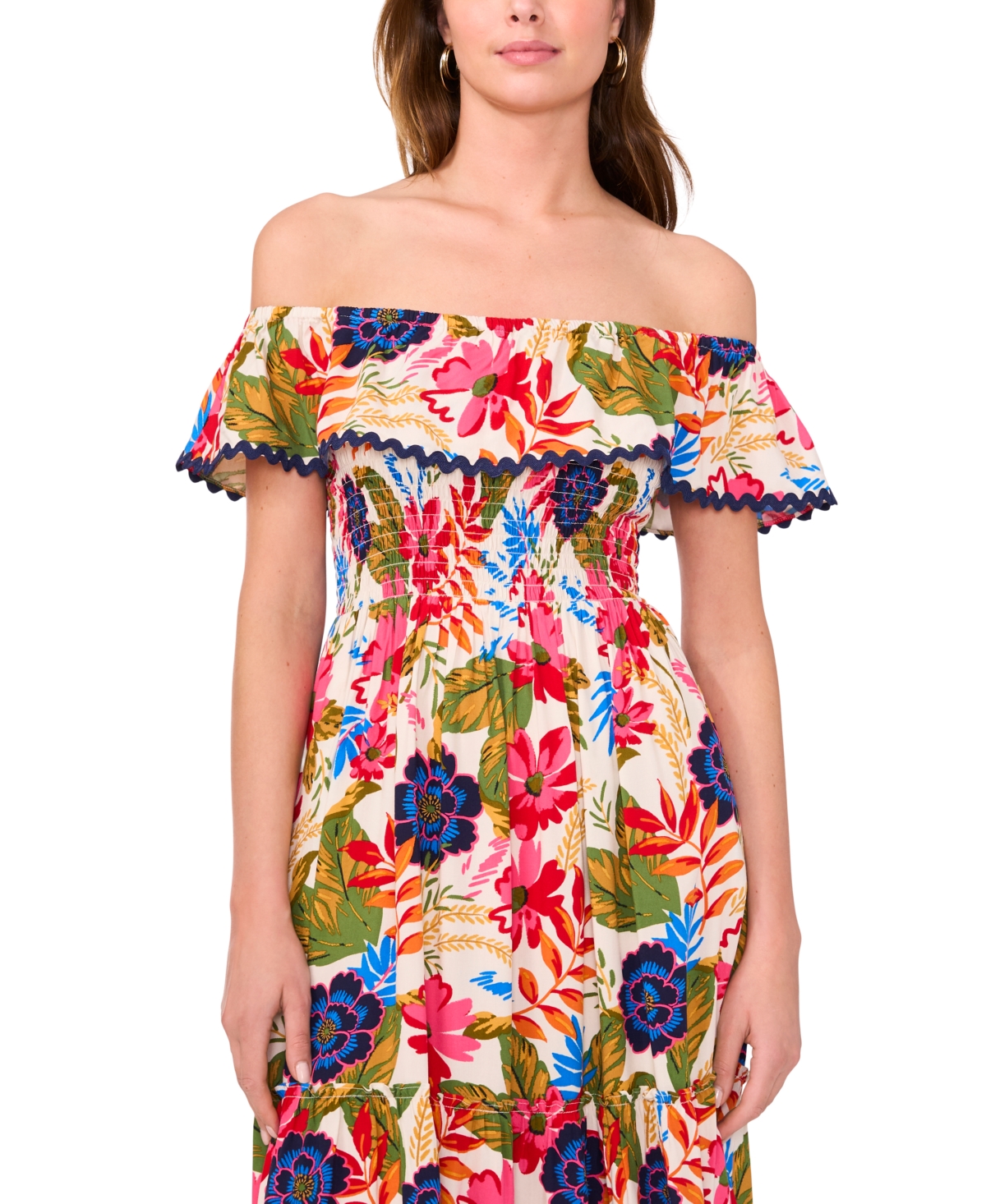Msk Women's Ruffled Off-the-shoulder Maxi Dress