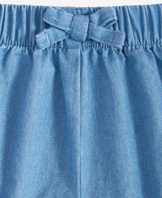 Baby Girls Denim Bubble Shorts, Exclusively at Macy's