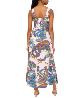 Женское макси-платье MSK с квадратным вырезом и завышенной талией в стиле ампир