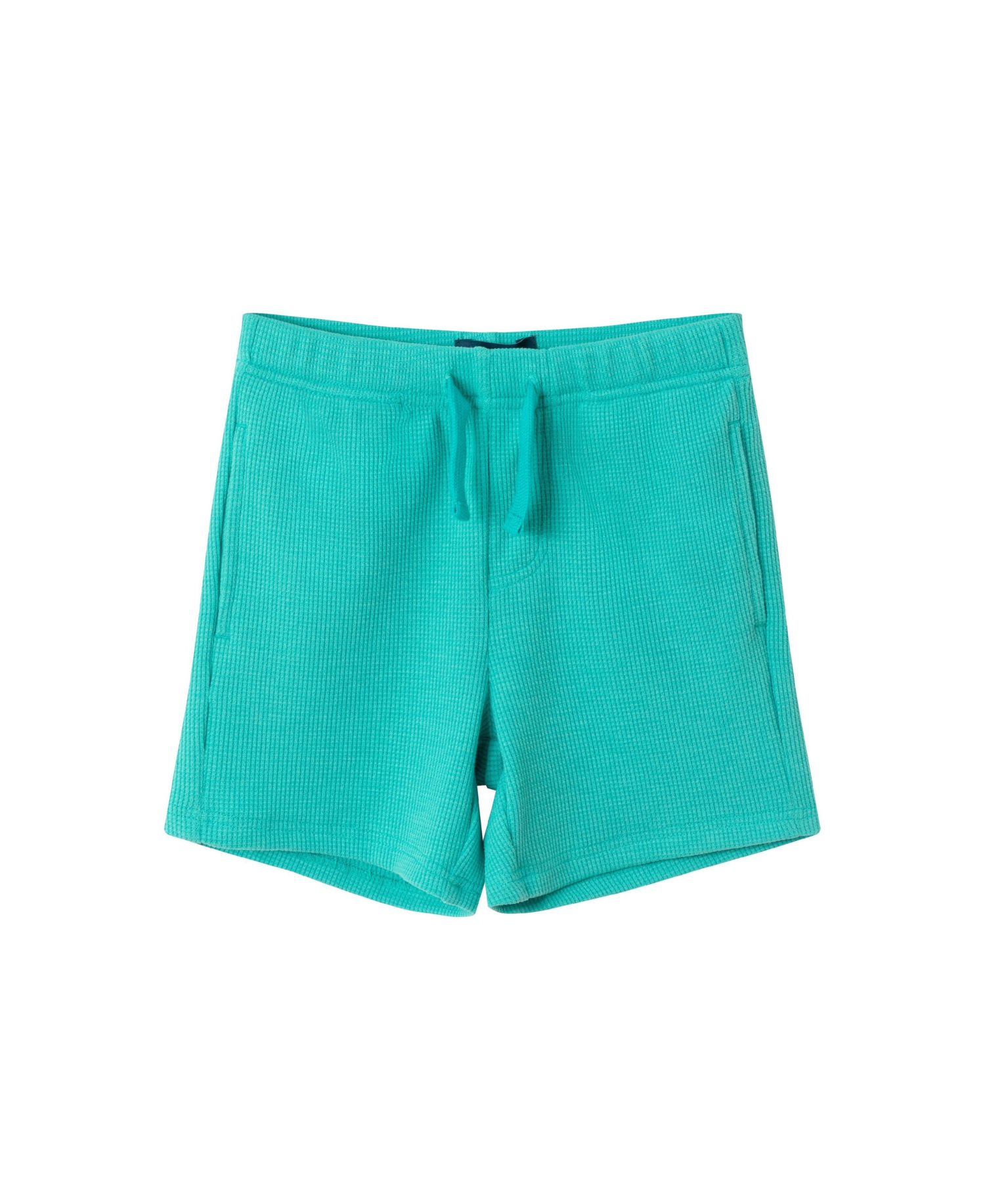 Little Boys Toddler/Child Aqua Waffle Polo and Shorts Set