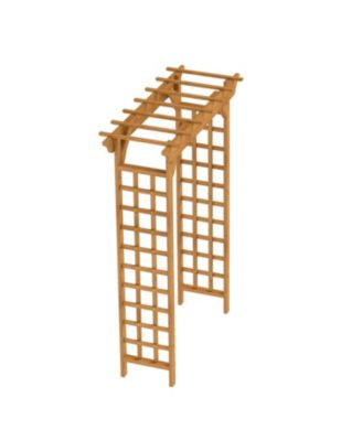 Streamdale Wooden Arbor, Wedding Arch for Ceremony, Wood Trellis for Plant Climbing, Christmas Decor Pergola for Garden Backyard