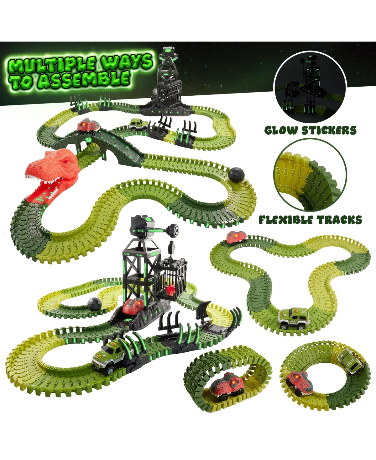 Usa Toyz Dinosaur Track Stem Set Toy