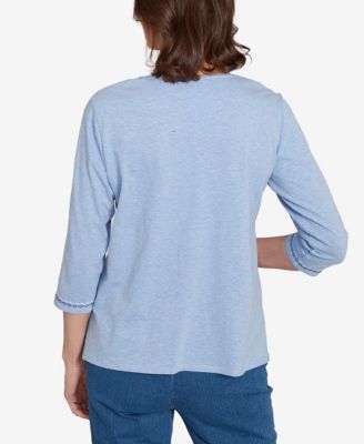 Сила цветов Дуннер женские вышитые Маргаритка вырезом топ