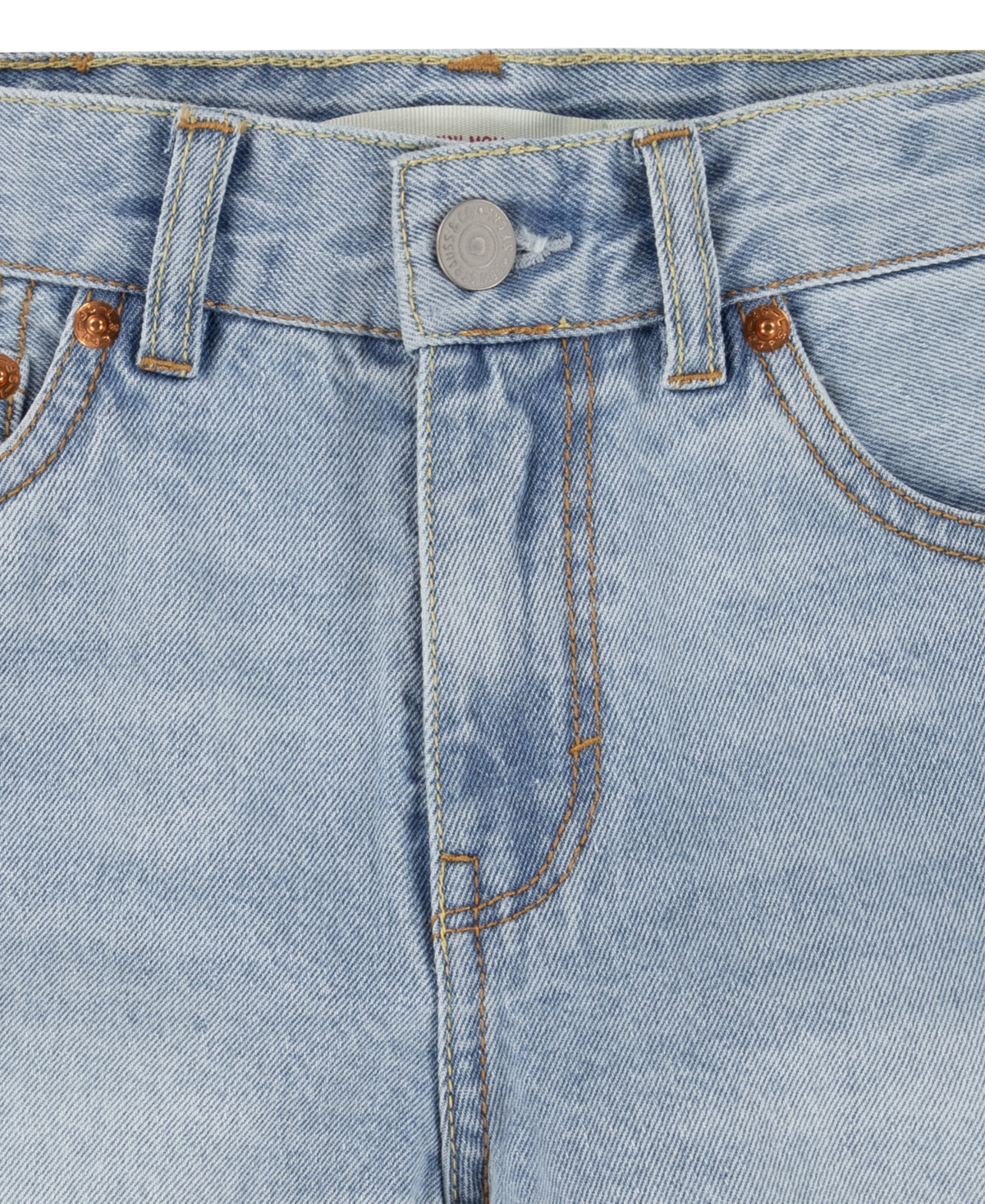 LEVI'S BIG GIRLS MINI MOM EMBROIDERED SHORTS 