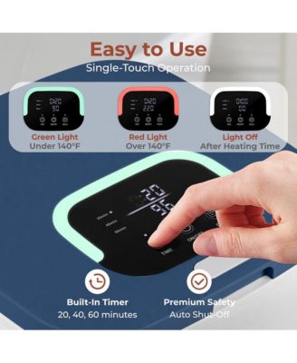 Towel Warmer Bucket, 23L, Adjustable Timer, Auto Shut-Off, Blue Snow