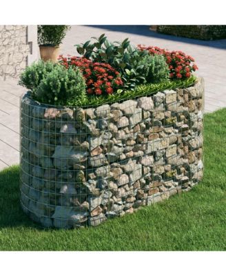 Gabion Raised Bed Silver Galvanized Iron Large Durable