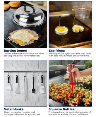 36 Piece Stainless Steel Griddle Accessories Kit for Blackstone and Other Griddles