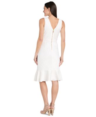 Женское волнистое жаккардовое платье с воланами на подоле от R & M Richards