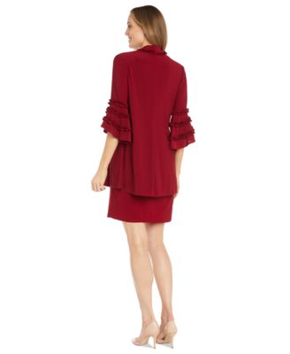 Женский жакет и платье-клеш R & M Richards из двух частей с расклешенными рукавами