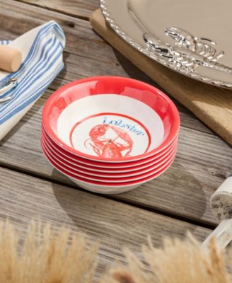 Beach House Lobster Melamine 6-Pc. All-Purpose Bowls, Service For 6