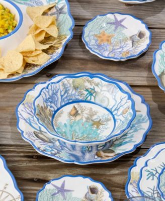 Blue Lagoon Melamine 4-Pc. All-Purpose Bowls, Service For 4
