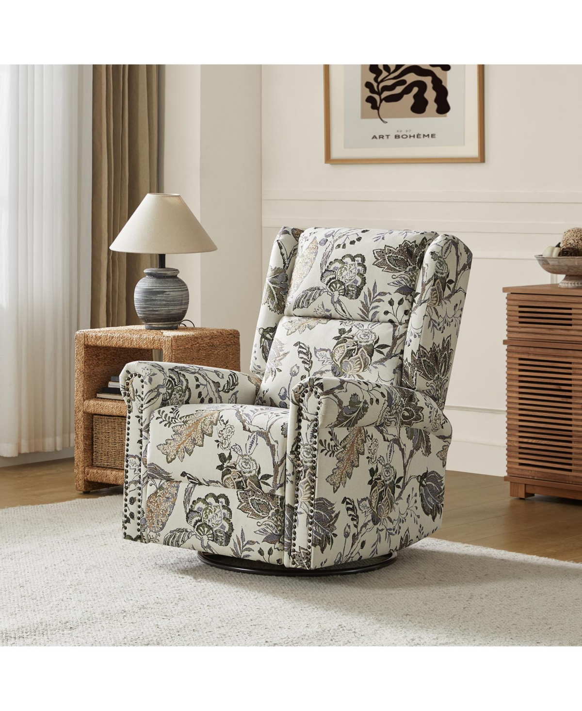 Helmut 360° manual rotation gliding recliner