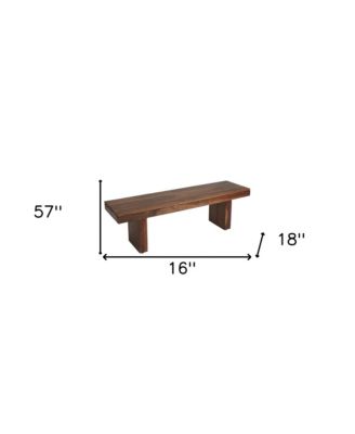 Modern Chunky Solid Wood Bench – Stylish Seating for Living Room & Entryway