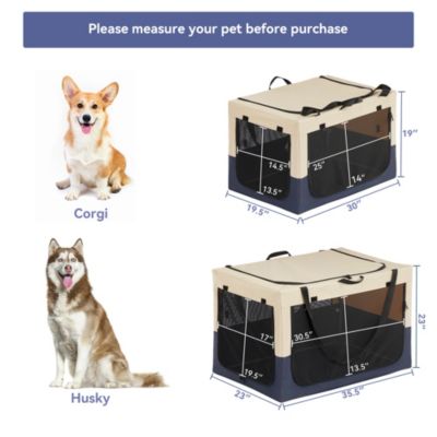 Adjustable Fabric Cover by Spiral Iron Pipe, Strengthen Sewing Dog Travel Crate 3 Door Design