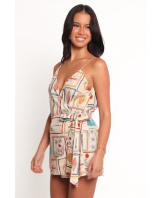 Женский комбинезон для дождливой погоды с запахом из лепестков и щенка