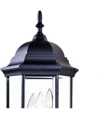 Three-Light Domed Glass Lantern Wall Light – Stylish Outdoor Wall Fixture