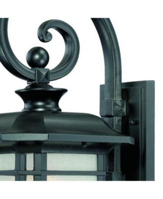 Classic Frosted Linen Glass Lantern Wall Lamp for Living Room or Garden
