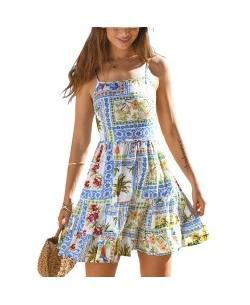 Женское мини-пляжное платье CUPSHE с цветочным рисунком для вечеринки в саду