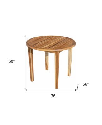 Outdoor Rounded Dining Table – Solid Wood Construction for Garden & Patio