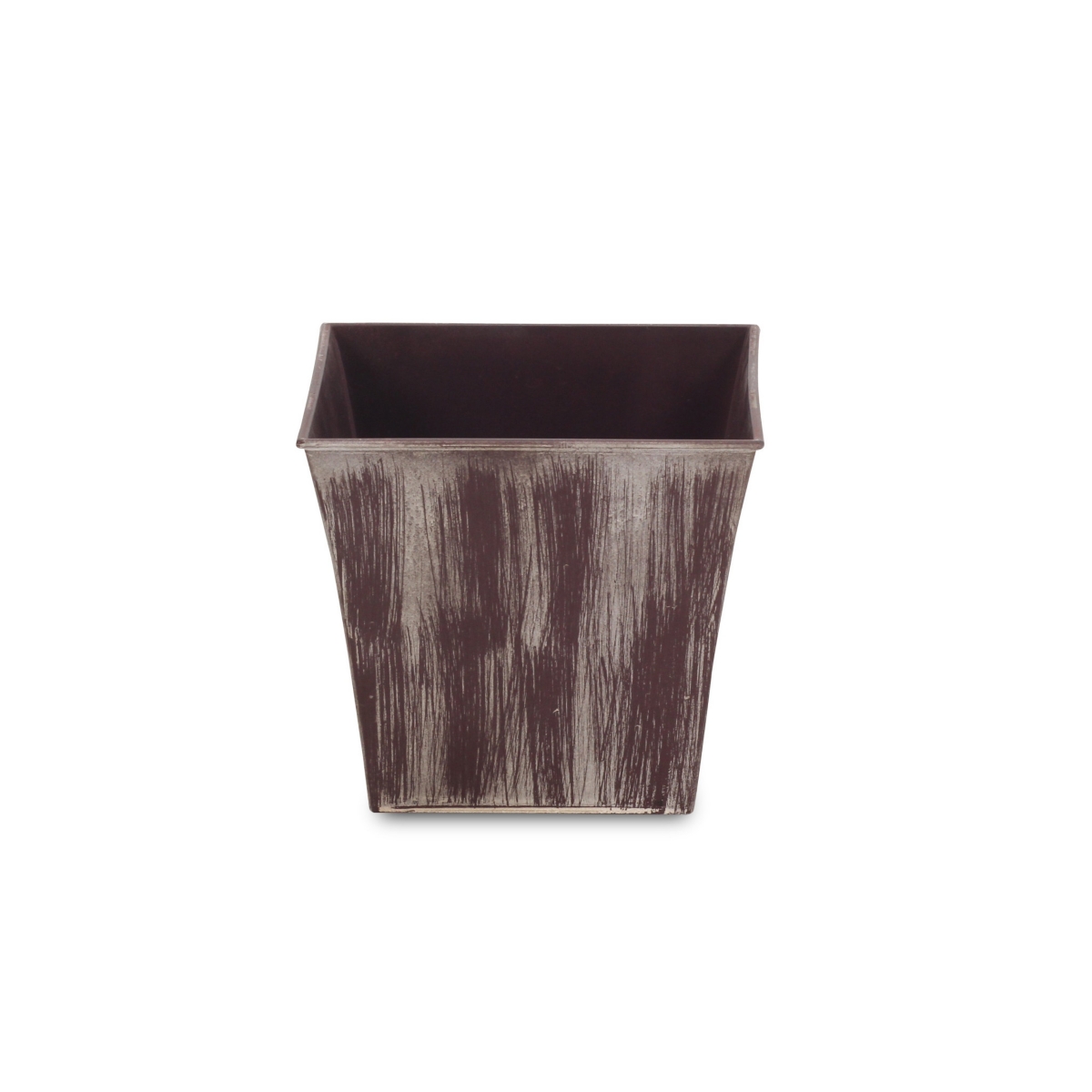 Modern Round Plastic Flower Pot for Home Garden and Patio Decor - Brown