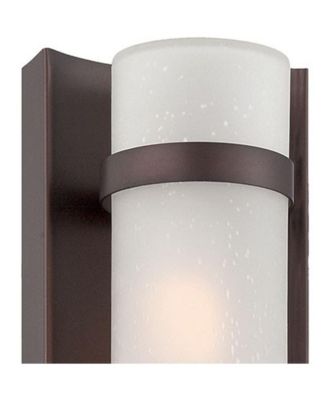 Bronze and White Glass Wall Sconce