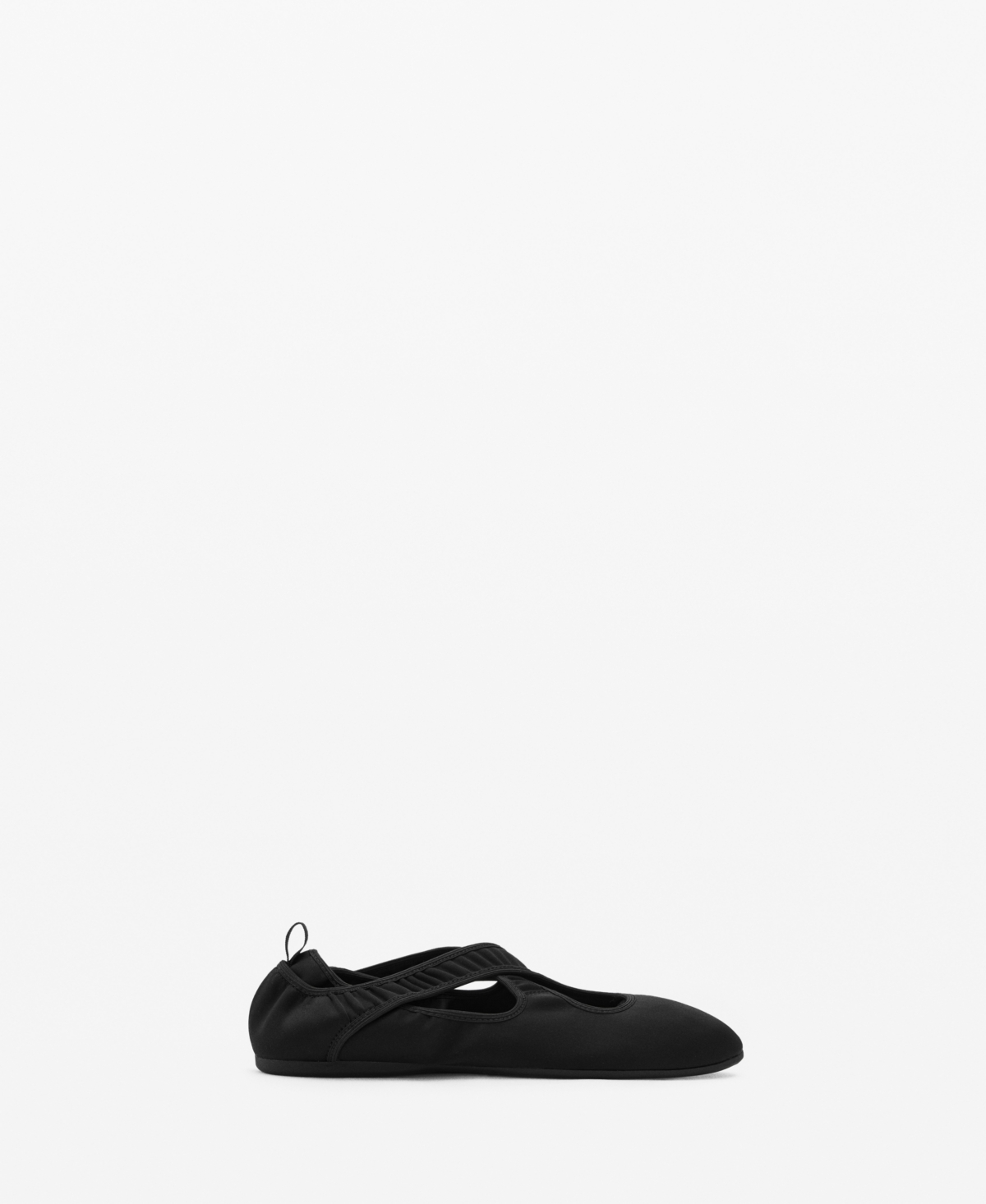 Shop Mango Women's Cross-sport Ballet Flats In Black