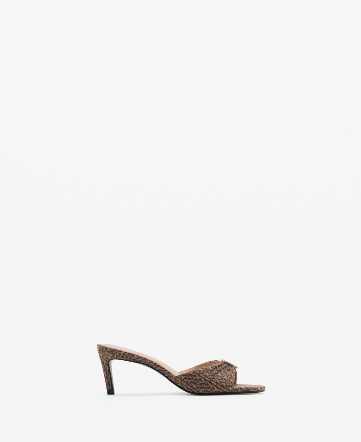 Mango Heeled Sandals With Metallic Detail Brown In Brown