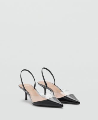 MANGO - Women's Vinyl Panel Heeled Shoes