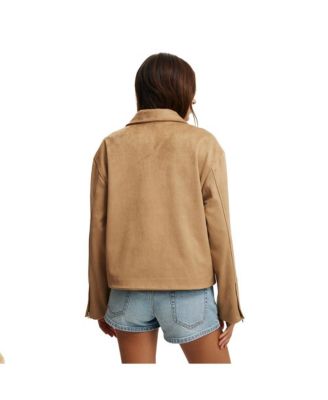 Женская куртка из искусственной замши НА подкладке ИЗ ХЛОПКА