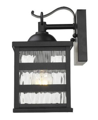 Outdoor Wall Light with Glass Panels for Porch and Entryway Lighting
